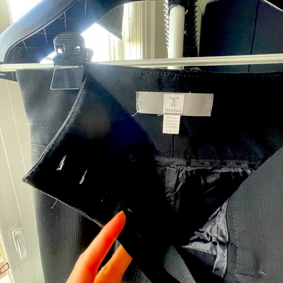 Wide leg Black Tristan pant, lined - Picture 2 of 3